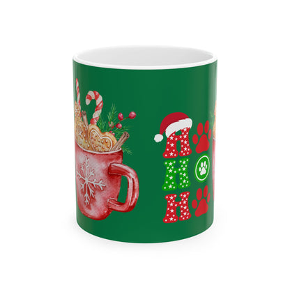 Mug - Animal Friendly Ho Ho Ho Ceramic Mug with Hot Chocolate Design