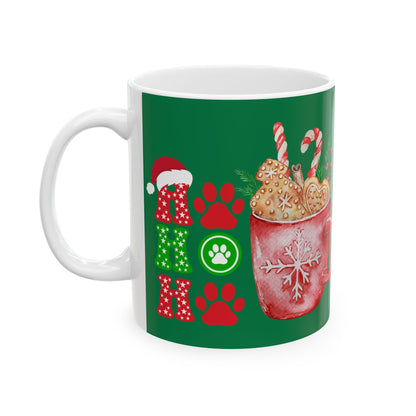 Mug - Animal Friendly Ho Ho Ho Ceramic Mug with Hot Chocolate Design