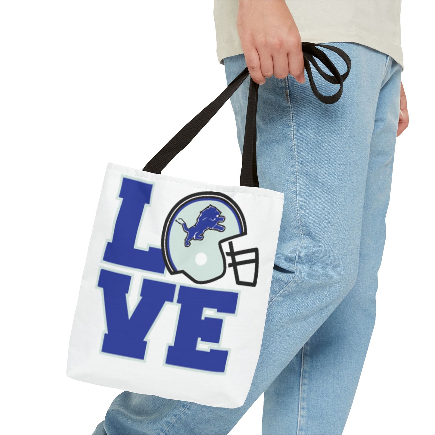 Detroit Lions Tote Bag - Love Detroit Lions